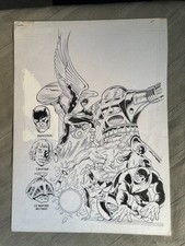 JEAN-YVES MITTON COUVERTURE ORIGINALE SPIDEY 53 24 x 33 cm JUIN 1984