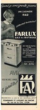PUBLICITE ADVERTISING   1952   FAR  gazinière four FARLUX