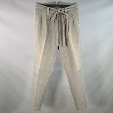 Pantalon En Lin Plissé