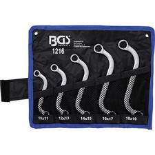 JEU DE 5 CLES POLYGONALES FORME S DE 10 à 19 mm