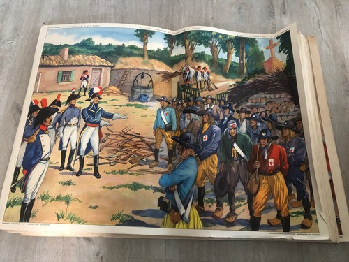 Ancienne affiche carte ecole - carte,