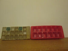 LOT DESIGN  1950 1960 2 CUBES A GLACONS REFRIGERATEUR VINTAGE RETRO STREAMLINE