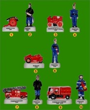 2012 ARGUYDAL LES POMPIERS A TRAVERS LE TEMPS FEVE PORCELAINE 3D AU CHOIX