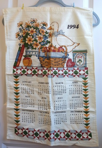 Vintage 1994 kitchen tea towel - vintage,