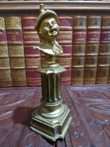 Buste ancien bronze enfant - buste,