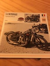 La Mondiale 500 cm3 1929 Carte moto Collection Atlas Belgique
