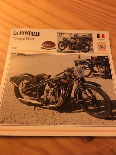 Mondiale 500 cm3 1929 carte - mondiale,