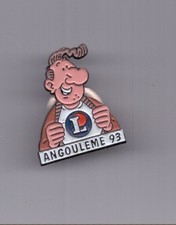 PIN'S . FRANK MARGERIN . RICKY . ANGOULEME / LECLERC . 1993 . ( PIN'S 25 ) .