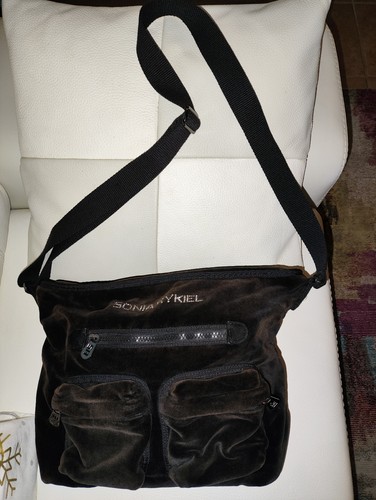 Sac velours brun sonia - sac, rykiel