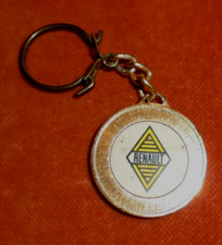 Porte-clés métal doré RENAULT pour SUPERSTITION trefle 4 feuilles & fer cheval