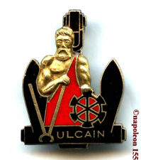 MARINE Navire Atelier " VULCAIN " " 1951/57  Fab Arthus-Bertrand en argent émail