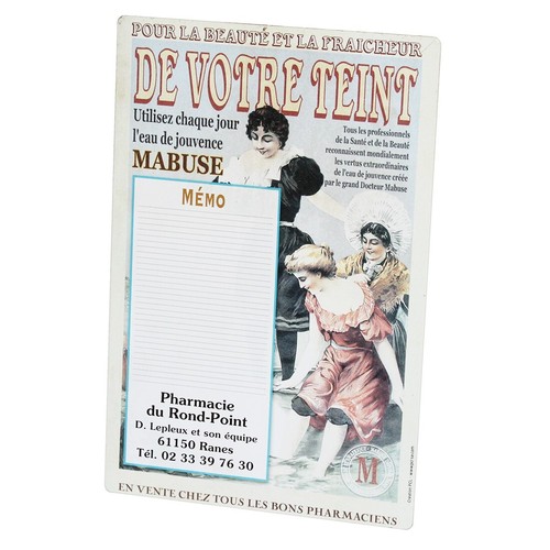 Plaque mémo tôle - plaque,