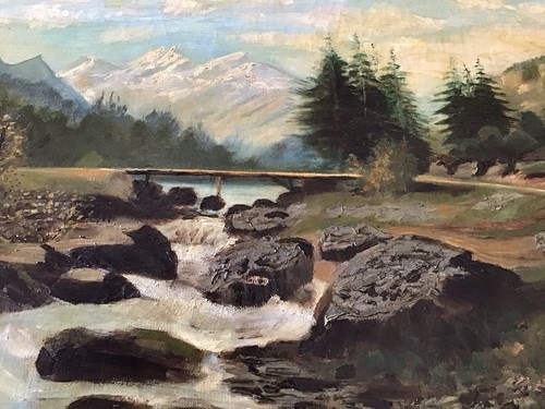 Tableau ancien huile sur toile - tableau,