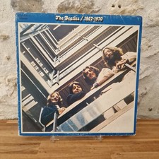 VINYLE THE BEATLES DOUBLE 33T BLEU 1967-1970 LP APPLE RECORDS LENNON MCCARTNEY