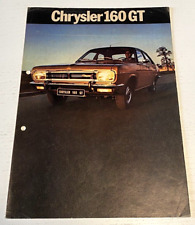 Notice Commerciale CHRYSLER 160 GT - Non Datée   - Bel Etat.
