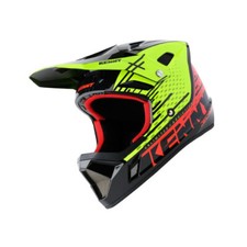 Casque Kenny Decade BMX VTT Jaune Fluo et Rouge 2020 - Taille : L