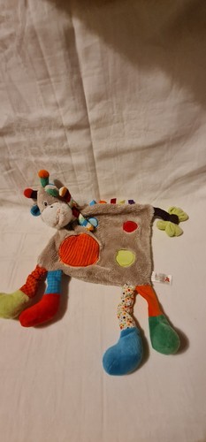 Doudou girafe vache - , gris