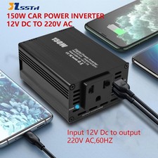 Convertisseur Voiture 150 W DC 12 V vers AC 230 V avec 2 Ports USB, SZSSTH