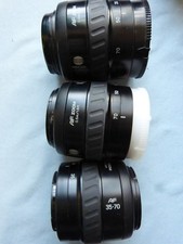 Lot 3 objectif Minolta AF Zoom 35-70mm 1:3.5 TBE non testés