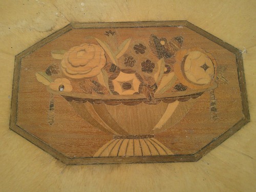 Plateau tableau marqueterie - plateau,
