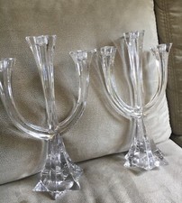 PAIRE DE CHANDELIER BOUGEOIR CRISTAL  VILLEROY ET BOCH