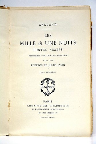 Galland les mille une nuits - les,