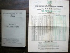 Livret: Accumulateurs alcalins SAFT, S.A.F.T. manuel d'entretien, septembre 1957
