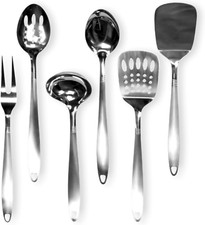 Select Kitchen Tool and Utensil Set, 6 Piece Set, Stainless Steel