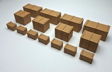 1/43  lot 15 caisses décor train fret quai modélisme  entrepôt quai maquette 56