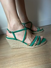 sandales SAN MARINA vert menthe doré pointure 40