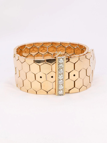 Bracelet ceinture vintage - , or