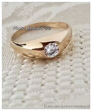 Bague Solitaire Jonc Bombé