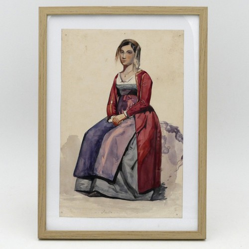 école italienne aquarelle - italienne,,