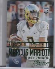 2015 PANINI PRESTIGE #264 MARCUS MARIOTA ROOKIE EXTRA POINTS GREEN TITANS 4298