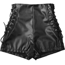 Femme Simili Cuir Mini Short