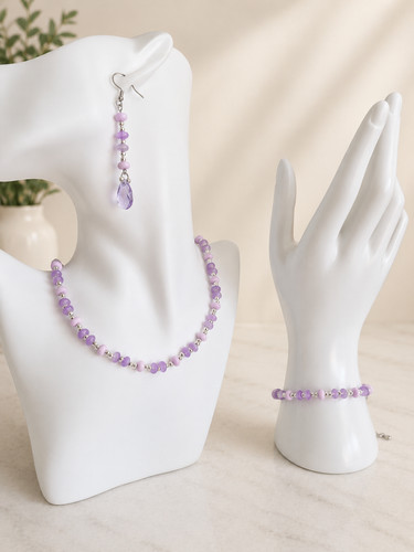 Ensemble perles verre et - en,