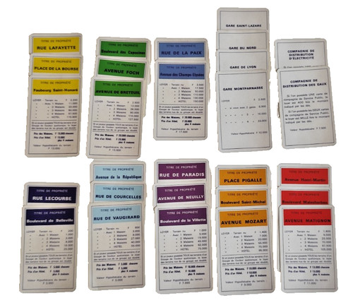 Lot cartes titre de - lot,