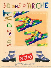 PUBLICITE ADVERTISING 025  1998  ARCHE  chaussures  30 ans d' AGE