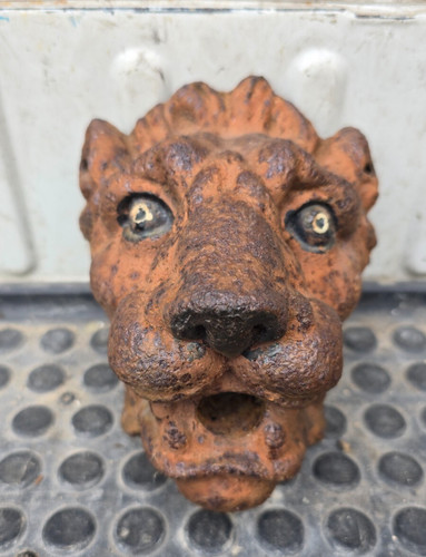 Grand mascaron tete lion - tete, de