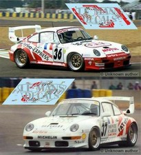Décal Porsche 911 GT2 evo Le Mans 1995 1:32 1:43 1:24 1:18 slot decals