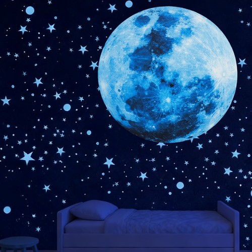 Décal mural lune