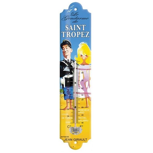 Thermomètre métal bombé - , 30