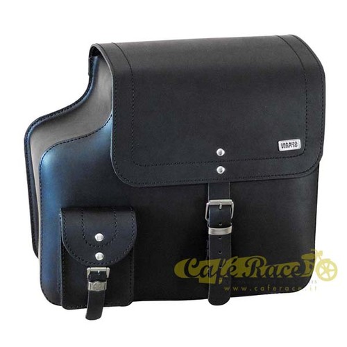 Sac latéral cuir - sac, noir