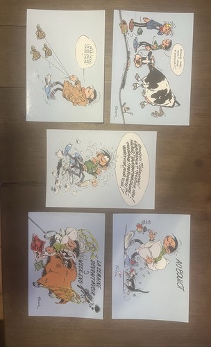 Lot cartes gaston lagaffe - cartes,