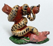 JF (Le Jouet Fondu)  LES ANIMAUX SERPENT DEVORANT PECARI Plomb Creux RARE