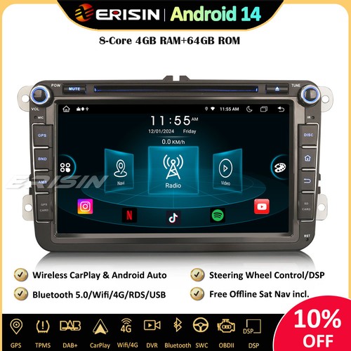 Dab android 14 autoradio - 8", dab+android