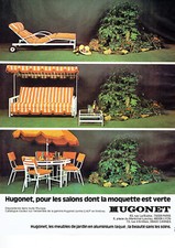 Publicité Advertising 088  1976   salon jardin transat Hugonet balacelle