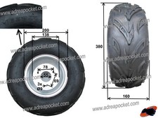 Roue Gauche avec pneu 16x8 - 7