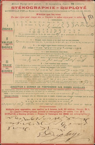 Sténographie duployé - -, —