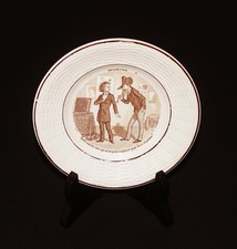 Assiette parlante faïence Digoin Sarreguemines série devinettes n°8 ø 18 cm